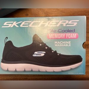 Skechers air cooled washable memory foam nib shoes ladies 9 black